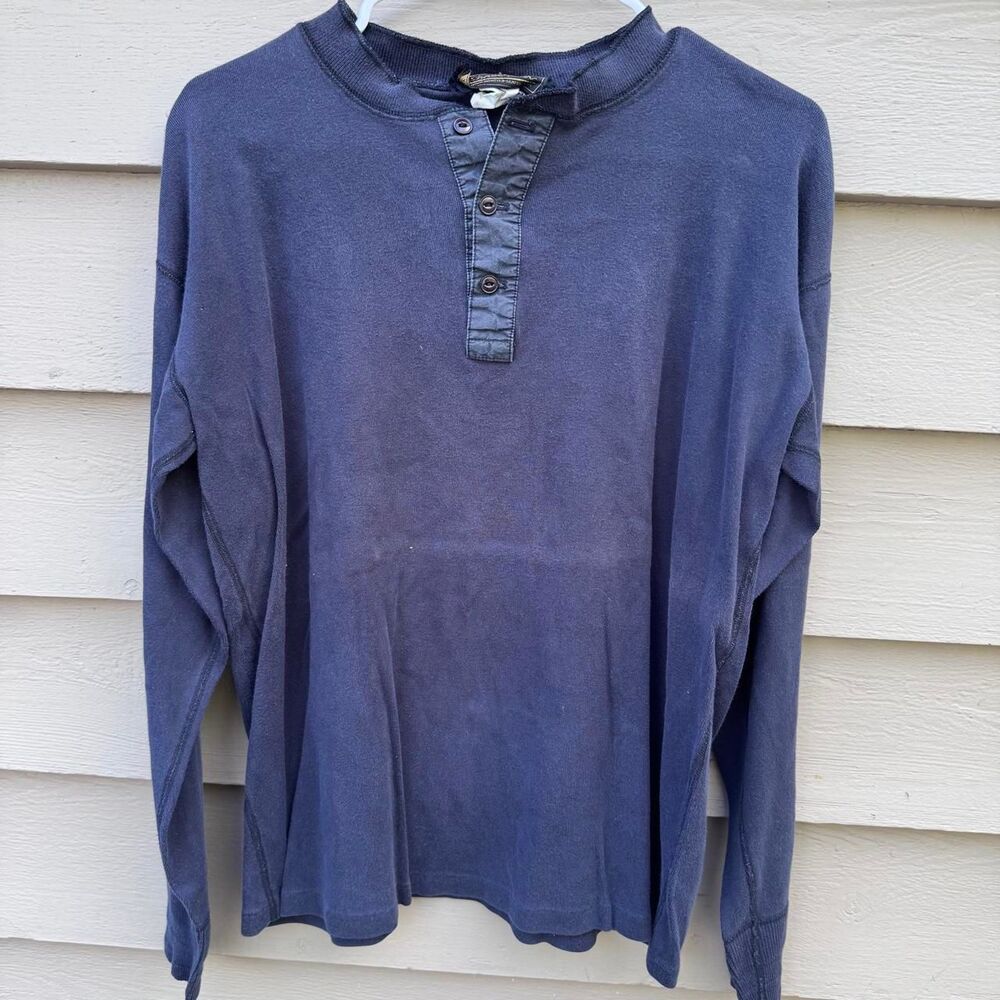 Eddie-bauer Men's Navy and Blue Shirt
